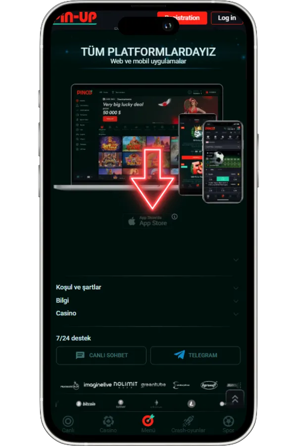 App Store Yönlendirmesine Tıklayın